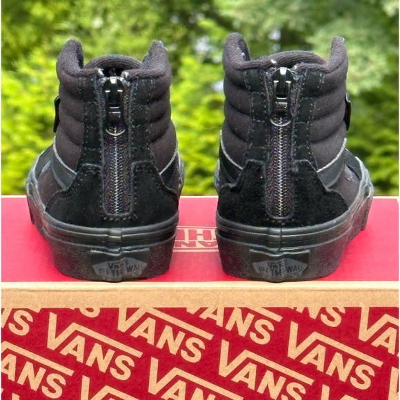 NEW Vans Youth Preschool Fillmore Casual Sneakers Black Canvas Suede - 11 - Picture 4 of 8